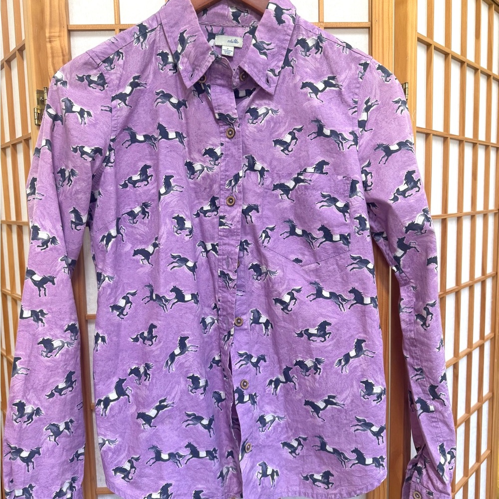 Purple Horse Print Shirt